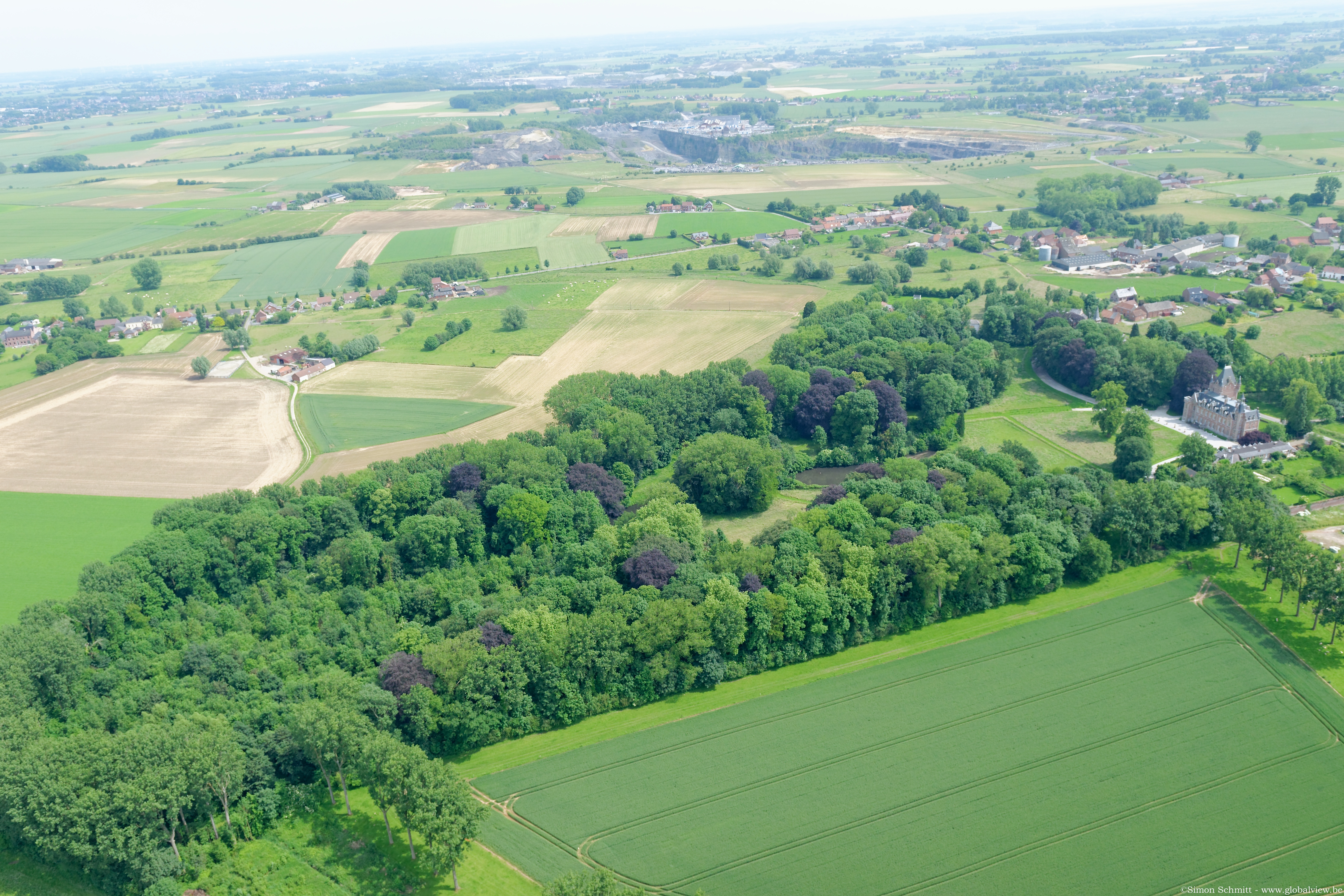 Le domaine dans le paysage